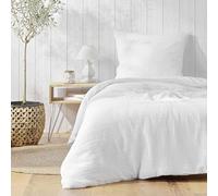 Douceur d'Intérieur Angélia - Juego de Cama, con 2 Piezas, 140 x 200 cm, Blanco, Gasa de algodón