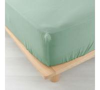 Douceur d'intérieur Angelia - sábana Bajera (140 x 190 cm) Salvia, Gasa de algodón