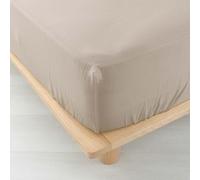 Douceur d'Intérieur – Sábana bajera Angelia – Gasa de algodón 160 x 200 cm – Arena