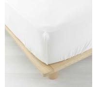 Douceur d'intérieur Angelia - sábana Bajera (160 x 200 cm) Blanca, Gasa de algodón