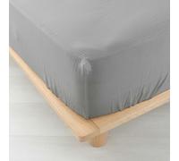 Douceur d'intérieur Angelia - sábana Bajera (160 x 200 cm) Gris, Gasa de algodón