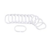 Douceur d'Intérieur Anillos OPACOS para Corrida DE Ducha 12 Piezas, Blanco, 4x0.4x6 cm
