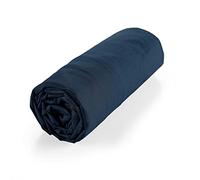 Douceur d'Intérieur Biolina Sábana Bajera, 160 x 200 cm, 100% algodón, orgánica, Azul Noche