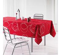 Douceur d'Intérieur Bully - Mantel, Rectangular, 150 x 240 cm, Rojo, poliéster Estampado Metalizado