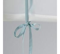 Douceur d'Intérieur Cadena Recta con Pase de Barra de 60 x 150 cm, poliéster Liso, Encaje Femenino, Color Azul, 60x1x150 cm