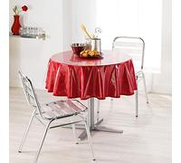 Douceur d'Intérieur CDaffaires-Mantel de Cristal Redondo (0), 180 cm, PVC, 15/100e, Transparente, Cloruro de polivinilo