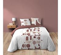 Douceur d'Intérieur Chilipop - Juego de Cama, con 3 Piezas, Rosa, 240 x 220 cm, 100% algodón