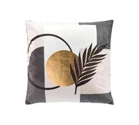 douceur d'intérieur Clarity - Cojín con funda extraíble (45 x 45 cm), terciopelo estampado metalizado