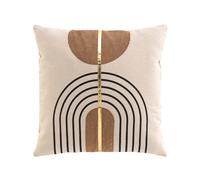 Douceur d'Intérieur - Cojín desenfundable (45 x 45 cm) Spyro, Polialgodón Impreso Metálico