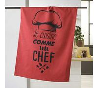 Douceur d'Intérieur Como un Chef Paño, Rojo, 50 x 70 cm