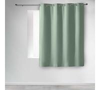 Douceur d'Intérieur Cortina con Ojales, 135 x 180 cm, Salvia, Ocultante Liso, Oculto