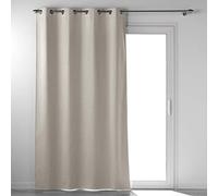Douceur d'Intérieur, Cortina con Ojales, 135 x 260 cm, 100% Opaco/Chambray Uni, Ocultiss