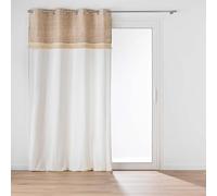 Douceur d'Intérieur Cortina con Ojales (140 x 240 cm) Cirrus, Algodón/Poliéster con Top