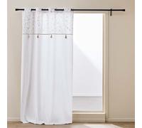 Douceur d'Intérieur Cortina con Ojales (140 x 240 cm) Duquesa, Algodón/Poliéster con Top