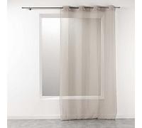 Douceur d'Intérieur Cortina con Ojales (140 x 280 cm), Color marrón, Tela, H280 x B140 cm (1er Pack)