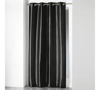 douceur d'Intérieur - Cortina con Ojales, poliéster 140 x 240 cm, cerámica, Negro, 140x1x240 cm
