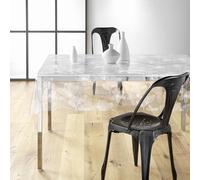 Douceur d'Intérieur danela - Mantel Cristal Rectangular (140 x 240 cm) Blanco, PVC Estampado 14/100e