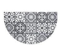 Douceur d'Intérieur Deco Alfombra Lisboa Alfombra de Entrada Media Luna, PVC, Multicolor, 75 x 45 cm