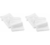 Douceur d'Intérieur Elegance - 2 Guantes de baño (15 x 21 cm) Blancos, 100% algodón Liso (Paquete de 2)