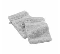 Douceur d'Intérieur Elegance - 2 Guantes de baño (15 x 21 cm) Perla, 100% algodón Liso