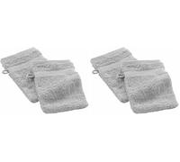 Douceur d'Intérieur Elegance - 2 Guantes de baño (15 x 21 cm) Perla, 100% algodón Liso (Paquete de 2)