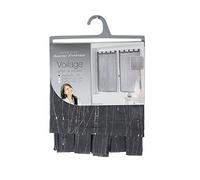 Douceur d'Intérieur Filiane Par de Velas Rectas a Rayas Arena, Poliéster, Gris, W 23.6" x L 35.4" (1 Panels)