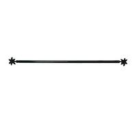 Douceur d'Intérieur FLEURELLA Tringle Deco Extensible 10 mm, Negro, 40 < 60 cm