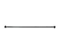 Douceur d'Intérieur FLEURELLA Tringle Deco Extensible 10 mm, Negro, 60 < 80 cm