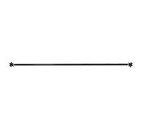 Douceur d'Intérieur FLEURELLA Tringle Deco Extensible 10 mm, Negro, 80 < 110 cm