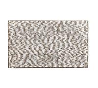 Douceur d'Intérieur friza - Alfombra de baño (45 x 75 cm) Arena y marrón, Microfibra Tricolor
