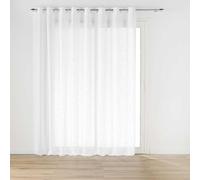 douceur d'intérieur Haltona - Visillo con ojales (300 x 240 cm) blanco, efecto lino tejido