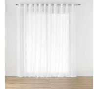 douceur d'intérieur Haltona - Visillo con ojales (400 x 240 cm) blanco, efecto lino tejido