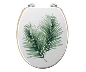douceur d'intérieur Havane - Tapa de inodoro abatible con bisagras de metal (37,5 x 46 cm), tablero DM estampado con efecto madera