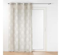 Douceur d'Intérieur indila - Visillo con Ojales (140 x 240 cm) Lino, Efecto Lino Tejido Estampado