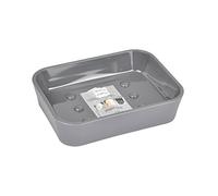 Douceur d'Intérieur Interior 6ASB225GR Suavidad Soap Dish Efecto Soft Touch Antracita 12 x 9 x 3 cm
