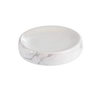 Douceur d'Intérieur Jabonera (0) 11 x 2,5 cm de cerámica con Estampado de mármol, 95% Plata y 5% Cristal, (0) 11 x 2.5 cm