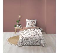 Douceur d'Intérieur - Juego de Cama de 2 Piezas (140 x 200 cm) Maiwen Mocha, 100% algodón