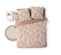 Douceur d'Intérieur - Juego de Cama de 3 Piezas (240 x 220 cm) Morgane Mocha, 100% algodón