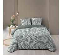 Douceur d'Intérieur - Juego de Cama de 3 Piezas (260 x 240 cm), Color marrón Salvia, 100% algodón