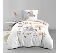 Douceur d'Intérieur - Juego Reversible de 2 Piezas (140 x 200 cm), diseño de libella, 100% algodón