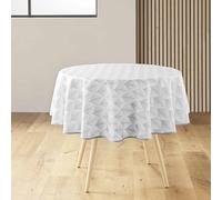 Douceur d'Intérieur Kalini - Mantel, Redondo, diámetro de 180 cm, Gris, poliéster Estampado