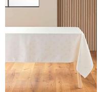 Douceur d'Intérieur Les Rennes - Mantel Rectangular (140 x 250 cm) Natural/Oro, Jacquard, Hilos Metalizados