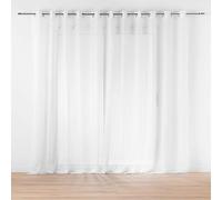 Douceur d'Intérieur Lissea - Visillo, con Ojales, 400 x 240 cm, Blanco, Arenado
