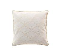 Douceur d'Intérieur Lorina - Cojín, con Funda extraíble, 45 x 45 cm, polialgodón Estampado Metalizado