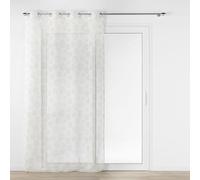 Douceur d'Intérieur lunile - Visillo con Ojales (137 x 280 cm) Natural, Velo sablé Estampado