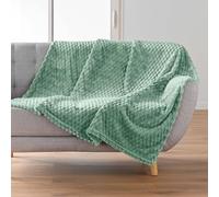 Douceur d'Intérieur - Manta (125 x 150 cm) - Mini Frosty Salvia, Franela Relief Liso