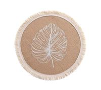 Douceur d'intérieur Mantel Individual (0) 38 CM Yute Estampado con Flecos MOGADOR Natural