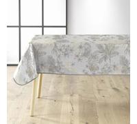 Douceur d'Intérieur, Mantel Rectangular (140 x 240 cm) Coconut Gris, PVC Estampado Metalizado