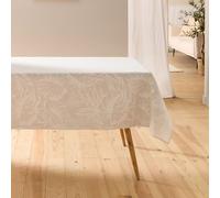 Douceur d'Intérieur, Mantel Rectangular (140 x 240 cm) Lorenza Natural, polialgodón Estampado Efecto Lino