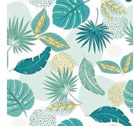 Douceur d'Intérieur Mantel Rectangular (140 x 240 cm) Plantania Azul, PVC Textilia